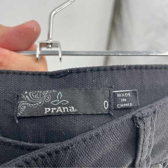 prAna Women's Brenna moto Pant COAL gray black size 0 - Picture 8 of 8